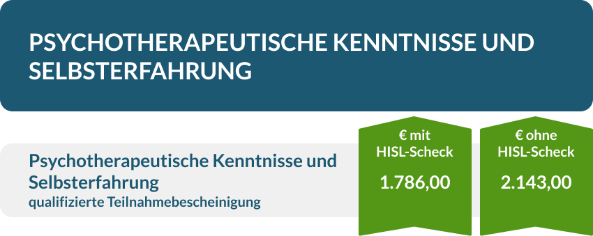 Preise Psychotherapeutische Kenntnisse und Selbsterfahrung